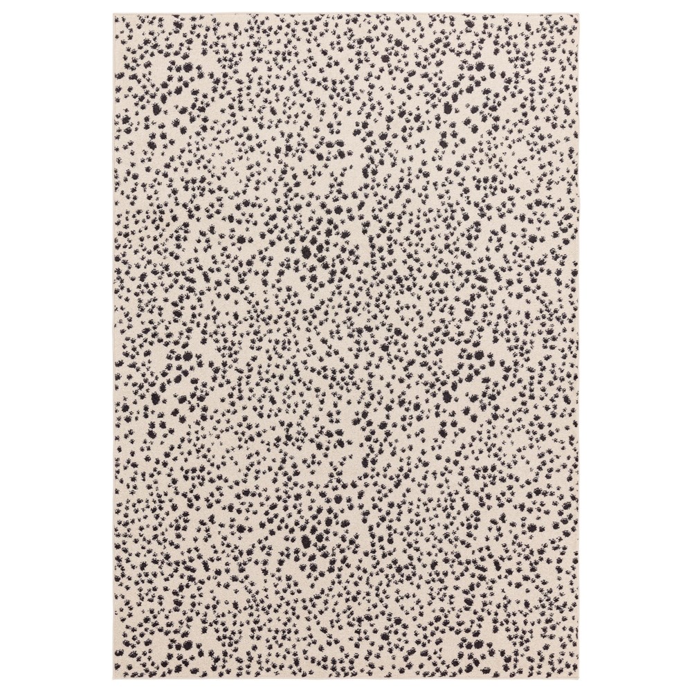 Muse MU11 Abstract Spotty Woven Rugs in Black Cream